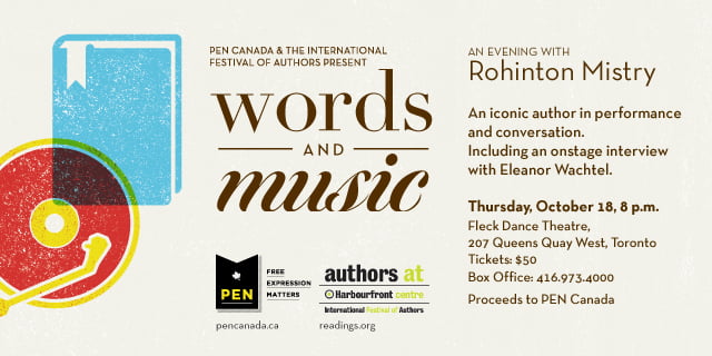 Rohinton Mistry and PEN Canada at IFOA, Tweeted